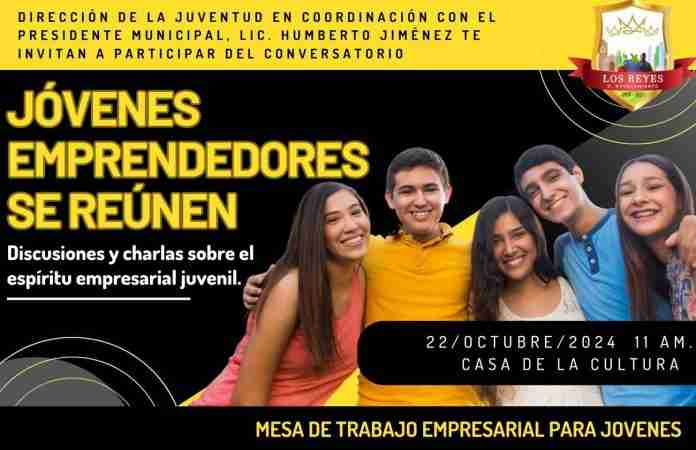 Los Reyes invita a jóvenes a participar en el Conversatorio 'Jóvenes Emprendedores se Reúnen'