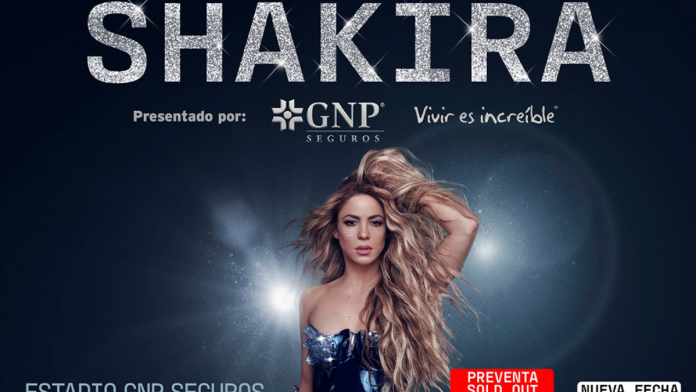Shakira anuncia sexta fecha en el estadio GNP