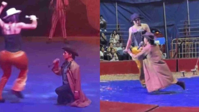 Circo se hace viral por realizar una parodia imitando a Christian Nodal y Ángela Aguilar