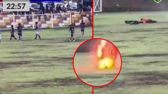 #Video: Rayo impacta en pleno partido de fútbol y cobra la vida de un jugador