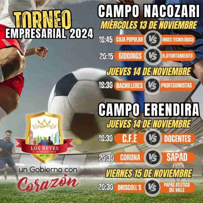 Invita Ayuntamiento de Los Reyes a vivir el Torneo Empresarial 2024