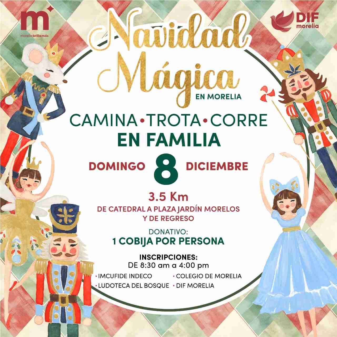 DIF Morelia invita a la Carrera Navideña Familiar ‘Camina, trota o corre’ DIF Morelia invita a la Carrera Navideña Familiar ‘Camina, trota o corre’