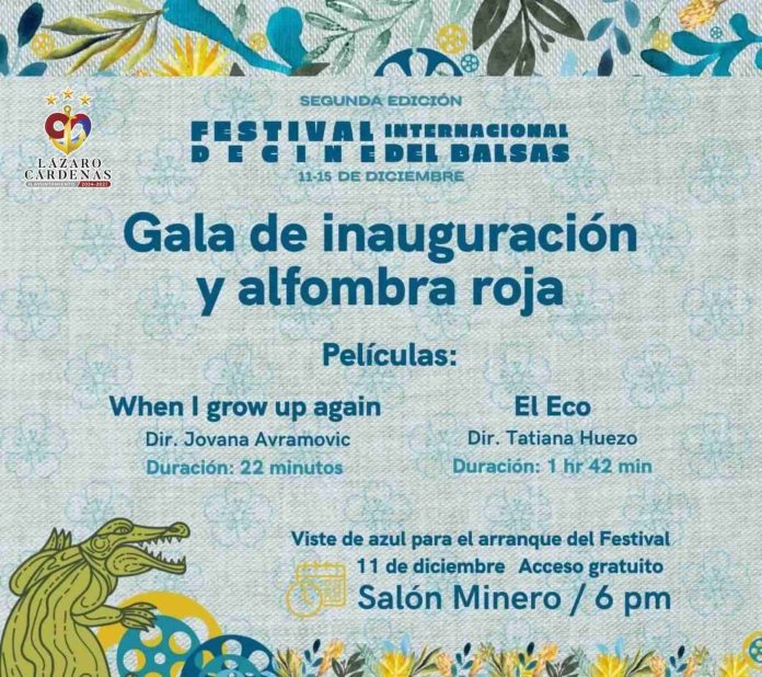 Lázaro Cárdenas listo para la Segunda Edición del Festival Internacional de Cine del Balsas