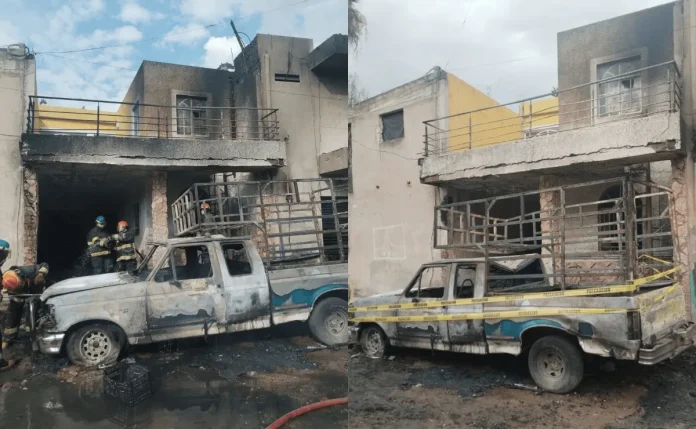 Familia queda atrapada en incendio de casa por niño que arrojó cuete al interior
