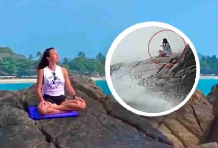 Modelo murió arrastrada por las olas mientras hacía yoga