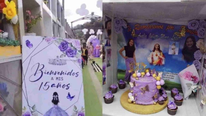 Celebran fiesta de XV años en un cementerio a joven fallecida