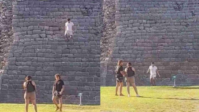 Turistas suben al castillo de Chichén Itzá pese a estar prohibido