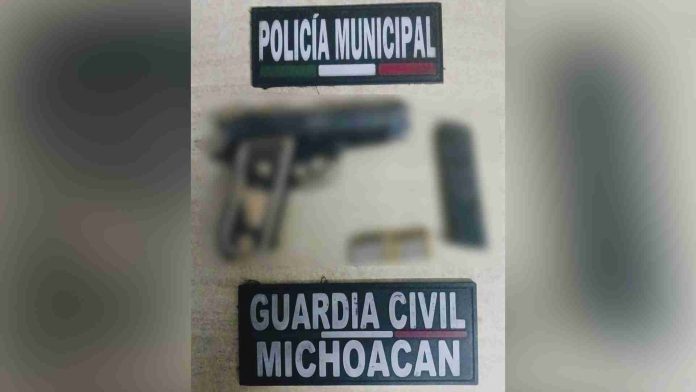 En Zamora, SSP y Policía Municipal aseguran a adolescente con arma de fuego