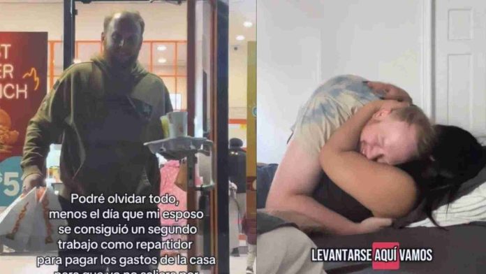 Hombre consigue un segundo empleo para que su esposa no salga