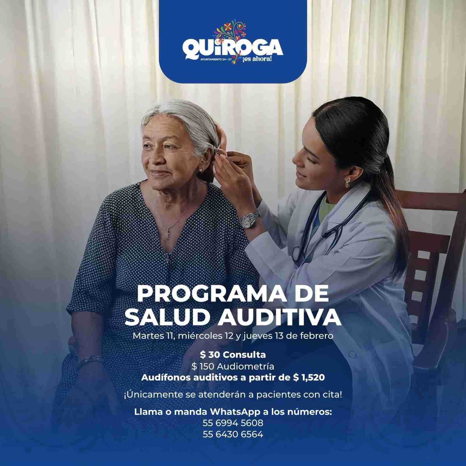 Lanza Gobierno de Quiroga el Programa de Salud Auditiva con consultas y audífonos a precios accesibles Lanza Gobierno de Quiroga el Programa de Salud Auditiva con consultas y audífonos a precios accesibles
