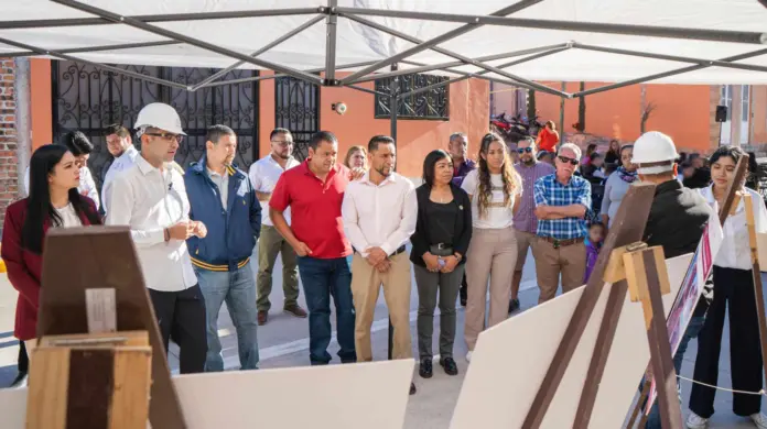 El presidente municipal Alexis Velázquez inaugura la rehabilitación de la calle Agustín Melgar