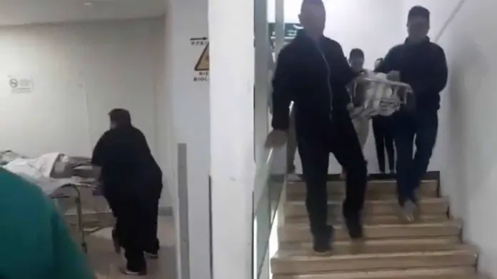 Familiares trasladan a su difunto por falta de personal y elevador en hospital de Edomex