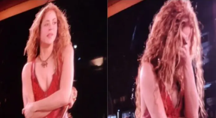 Shakira rompe en llanto en pleno concierto tras cantar Antología