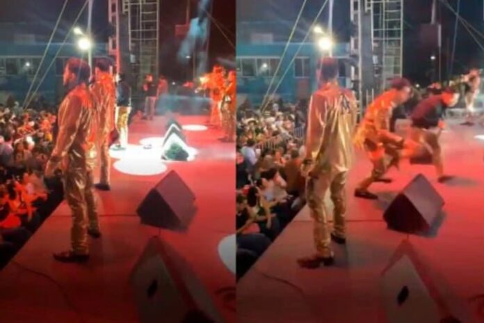 #Video: Detienen a militar en carnaval por disparar al aire en pleno concierto de la Arrolladora