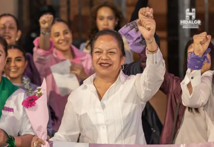 Jeovana Alcántar, encabezó la Marcha Pacífica “Ola Violeta” que se llevó a cabo en el marco del Día Internacional de la Mujer