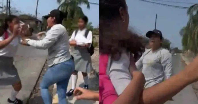 #Video: Mujer agrede a estudiante de secundaria