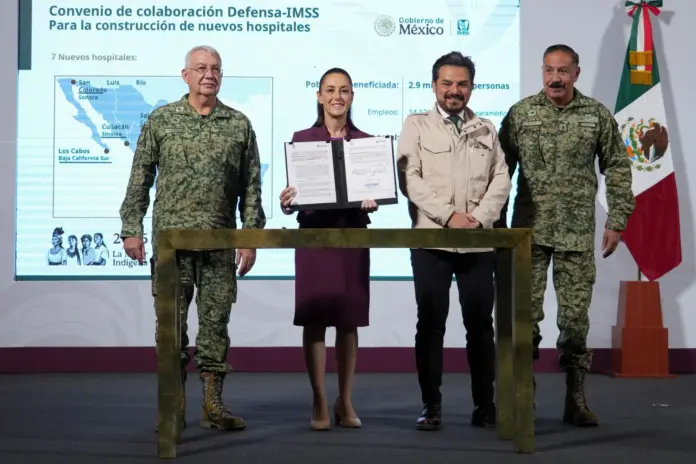 PRESIDENTA CLAUDIA SHEINBAUM ANUNCIA QUE LA DEFENSA NACIONAL CONSTRUIRÁ SIETE NUEVOS HOSPITALES DEL IMSS EN BENEFICIO DE 2.9 MILLONES DE PERSONAS