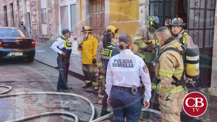 Se quema papelería en el centro de Morelia