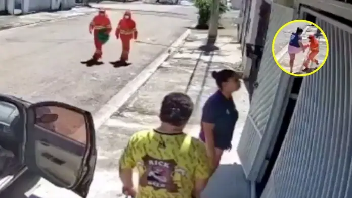 #Video: Mujer defiende a su esposo y a su hija de ladrones