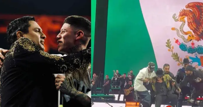 #Video: Julion Alvarez protagoniza momento vergonzoso al intentar subir a Santa Fe Klan al escenario