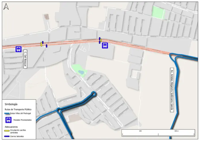¡Aviso! Activarán rutas alternas de transporte por cierre en puente de Villas del Pedregal
