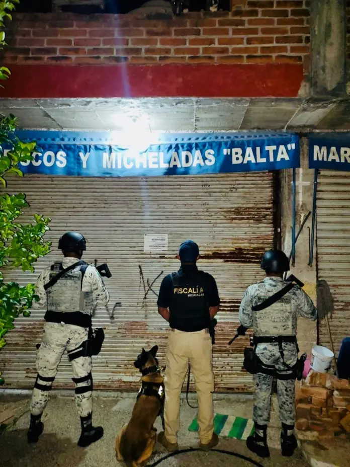 FGE incauta 200 dosis de narcótico y asegura un bar en Cuitzeo