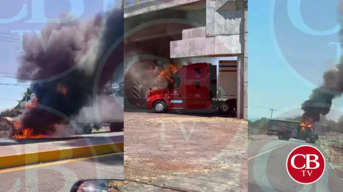 Queman automotores en varios municipios de Michoacán