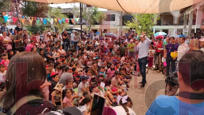 Gobierno de Morelia lleva diversión y paz, a infantes de las tenencias de Tiripetío y Santiago Undámeo