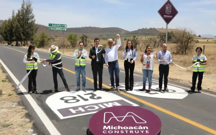 Inaugura Bedolla entronque carretero Zacapu-Panindícuaro; tras 15 años de abandono
