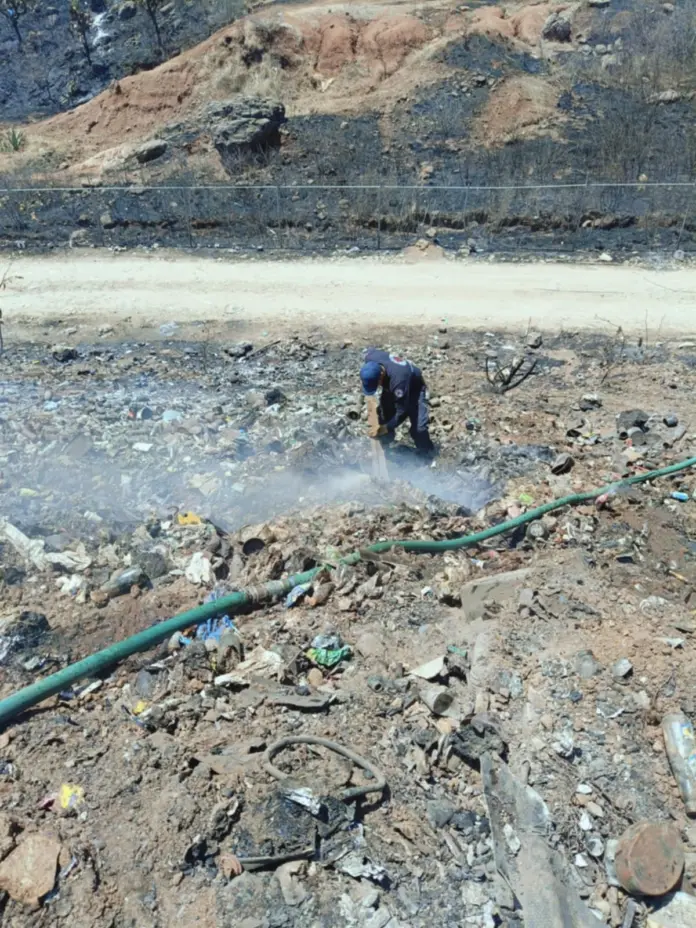 El Ayuntamiento de Morelos actúa con prontitud y eficacia ante incendio en el basurero municipal