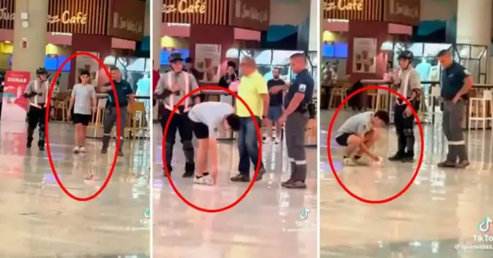 #Video: Joven tira su bebida delante del trabajador de limpieza