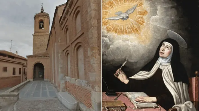 Exhiben restos de Santa Teresa de Jesús en España