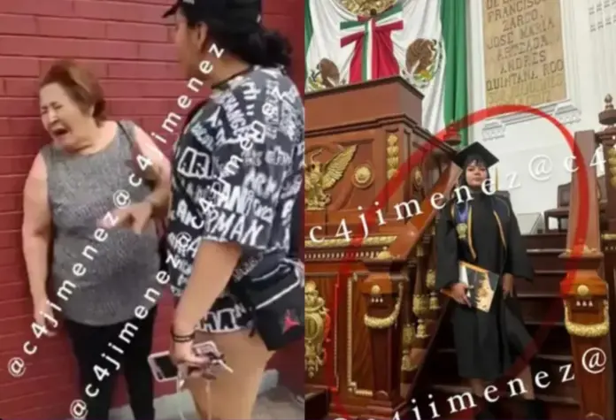 Una joven cachetea a una abuelita y presume supuestas influencias en Fiscalía