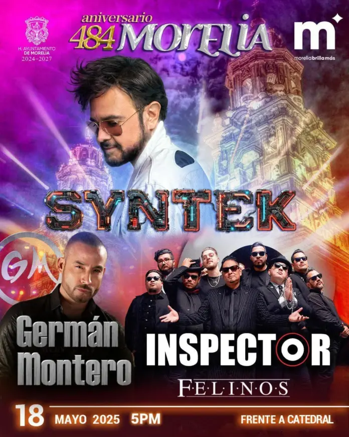 Cartelera de artistas para el Aniversario 484 de Morelia genera opiniones divididas