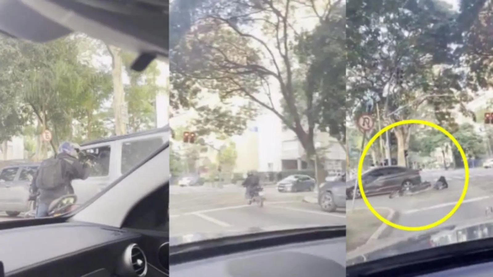 #Video: Motociclista es atropellado por estar peleando con conductor #Video: Motociclista es atropellado por estar peleando con conductor
