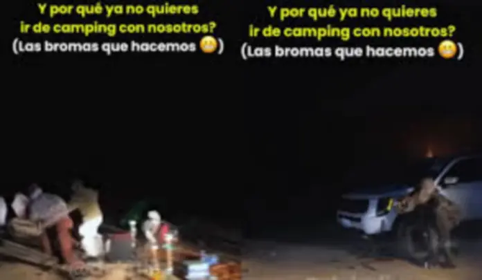 #Video: Grupo de amigos son asustados por una criatura misteriosa, quien resultó ser su amigo