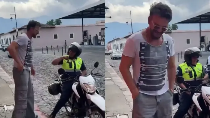 #Video: Ricardo Arjona casi es multado por estar mal estacionado mientras compraba dulces