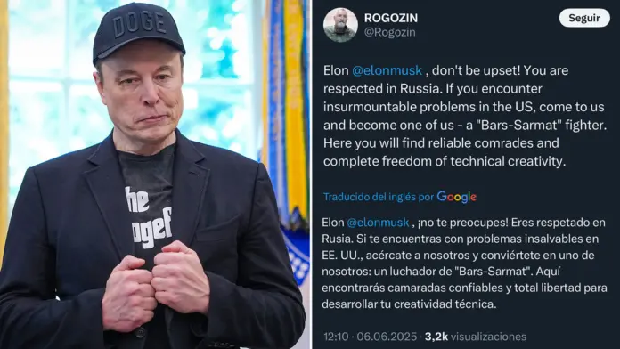 Exjefe de Roscosmos invita a Musk a Rusia