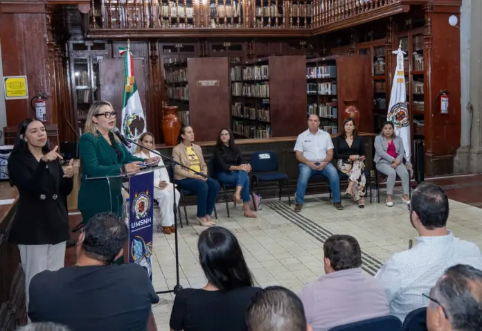 Por primera vez, UMSNH apertura Biblioteca Inclusiva; Yarabí Ávila llama a construir una Universidad para todas y todos