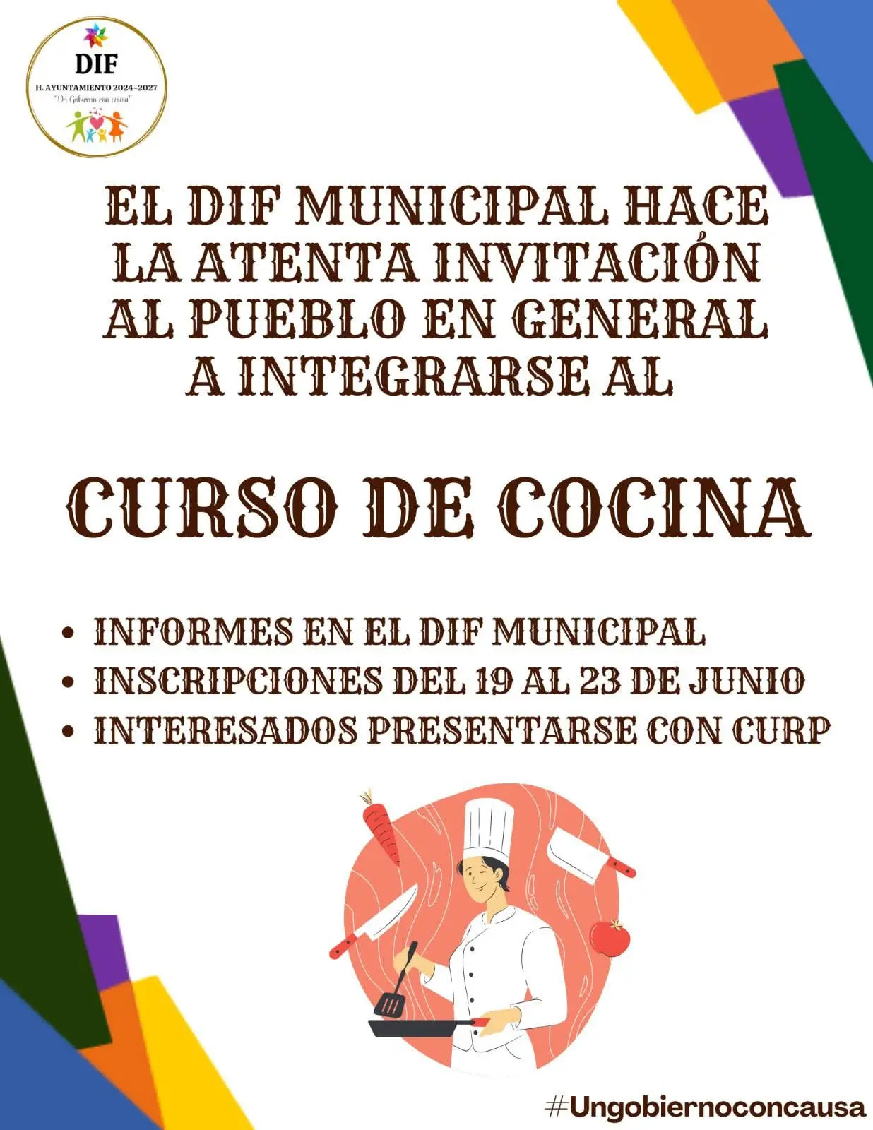 Ayuntamiento de Morelos abre inscripciones para curso de cocina a través del DIF municipal Ayuntamiento de Morelos abre inscripciones para curso de cocina a través del DIF municipal