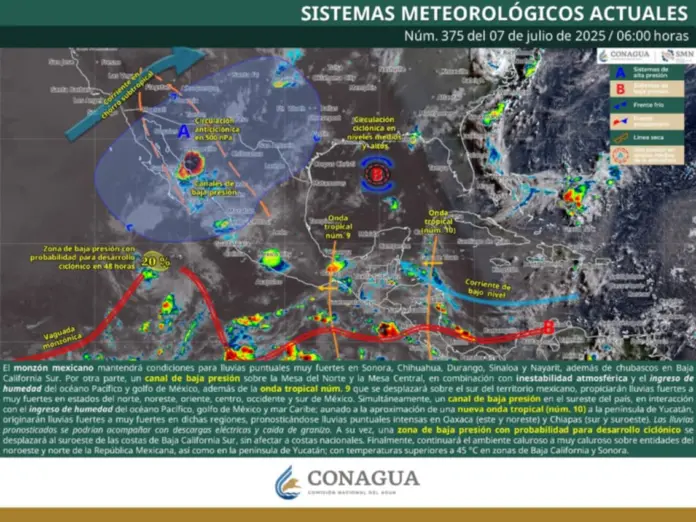 Se pronostican lluvias fuertes con puntuales muy fuertes en Michoacán