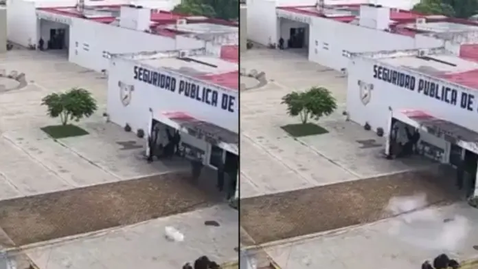 Ataque con dron a base policiaca en Uriangato no deja heridos