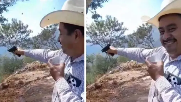 #Video: Captan a diputado hidalguense disparando arma al aire libre