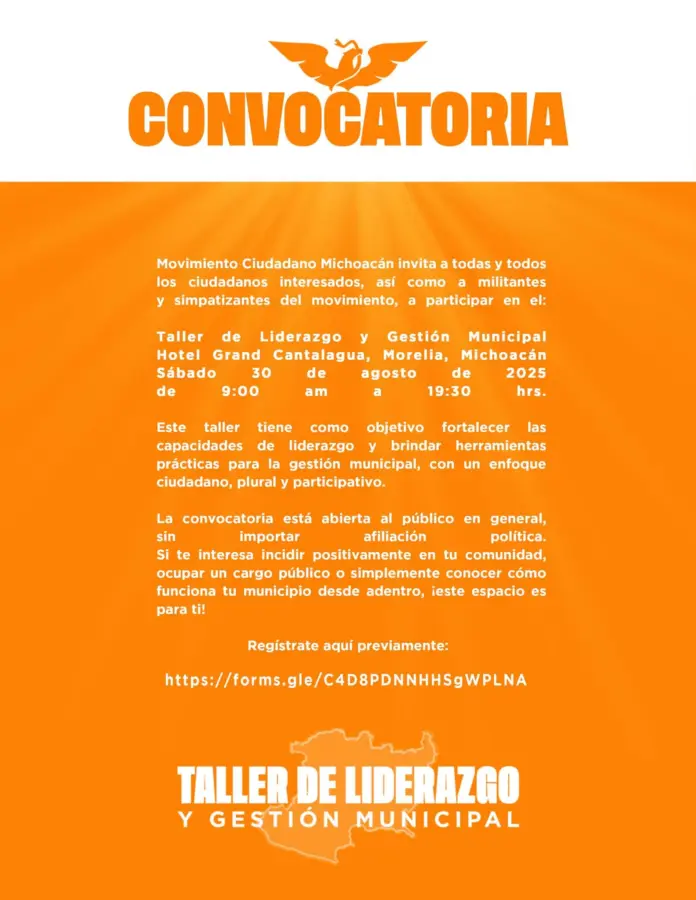 Movimiento Ciudadano Michoacán impulsa el liderazgo municipa