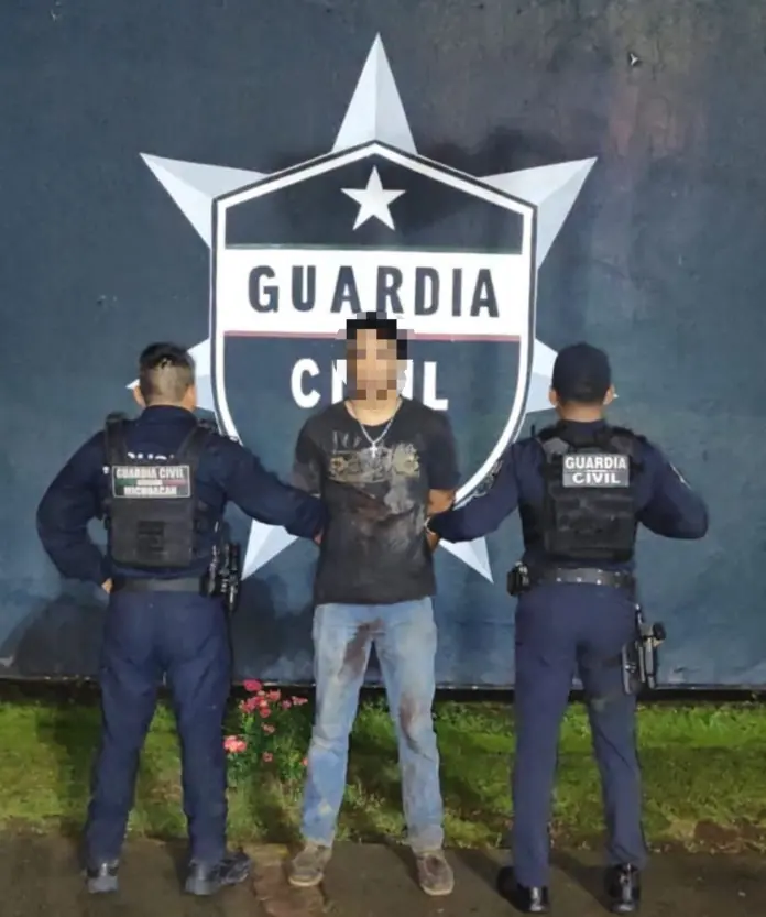 Detenido presunto implicado en homicidio ocurrido en Indaparapeo