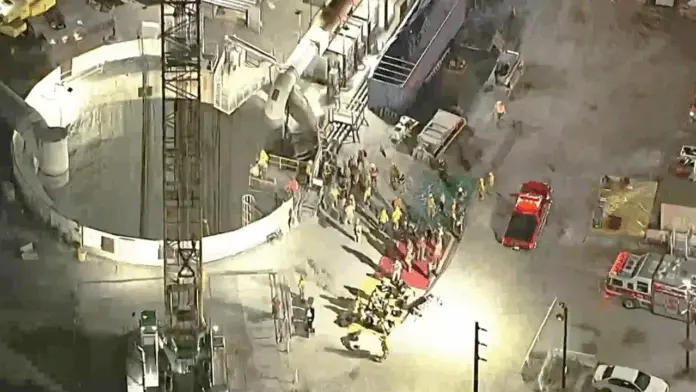 #Video: Rescatan a 31 obreros atrapados tras derrumbe de túnel en Los Ángeles