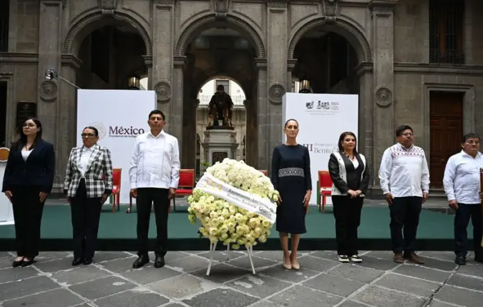 “En Palacio Nacional, encabezamos el 153 Aniversario Luctuoso de Benito Juárez;