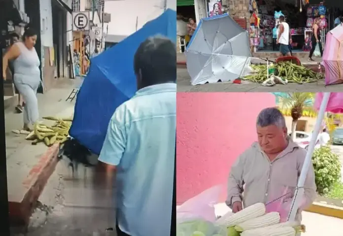 #Video: Aparece 'Lady Elotes' y la gente se junta para apoyar al vendedor