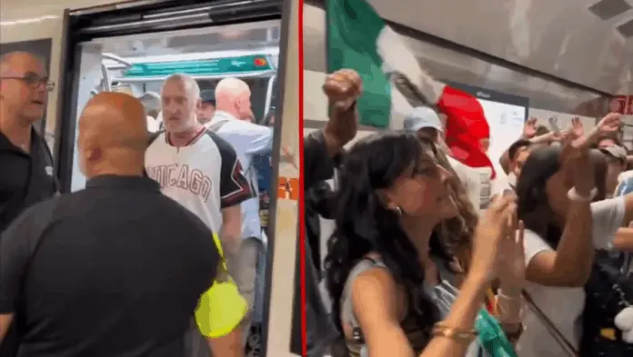 #Video: Italiano agrede a un grupo de mexicanos en el metro de Roma; le responden con una canción