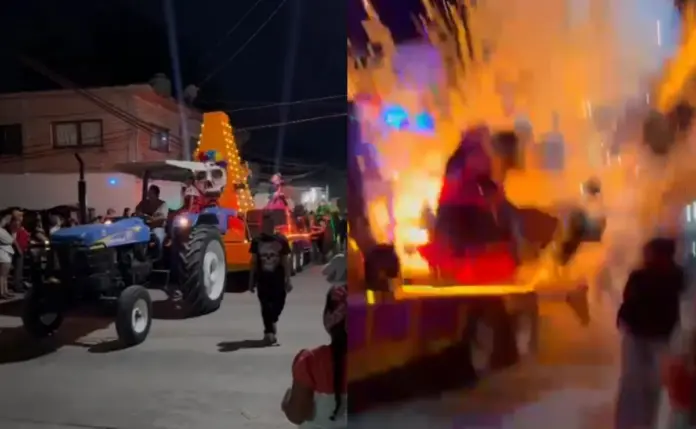 Carro alegórico explota durante desfile del Día de Muertos en Morelos; hay 10 heridos | Video